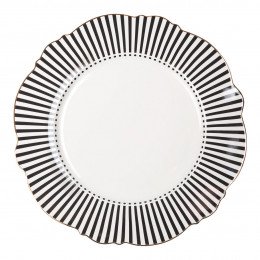 Assiette plate Madame de Récamier - Gris foncé
