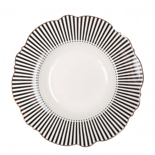 Assiette creuse Madame de Récamier - Gris foncé