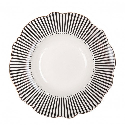 Assiette creuse Madame de Récamier - Gris foncé