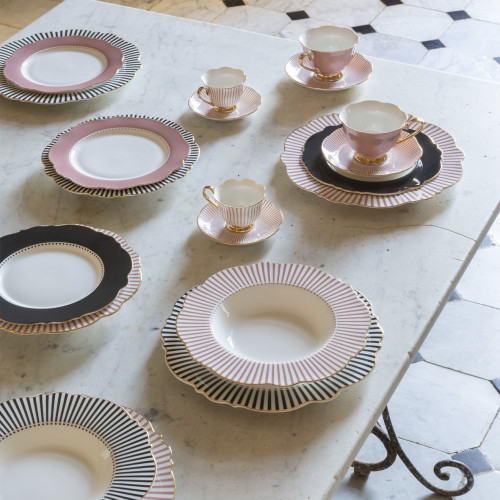Assiette plate Madame de Récamier - Rose