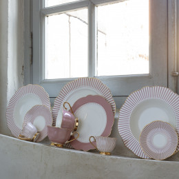Soup plate Madame Récamier - Pink