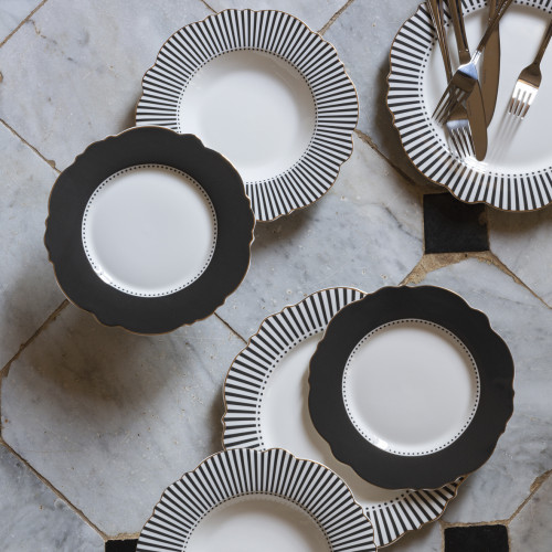 Assiette plate Madame de Récamier - Gris foncé Assiette plate Madame de Récamier - Gris foncé