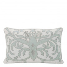 Cushion embroided Ornements grey