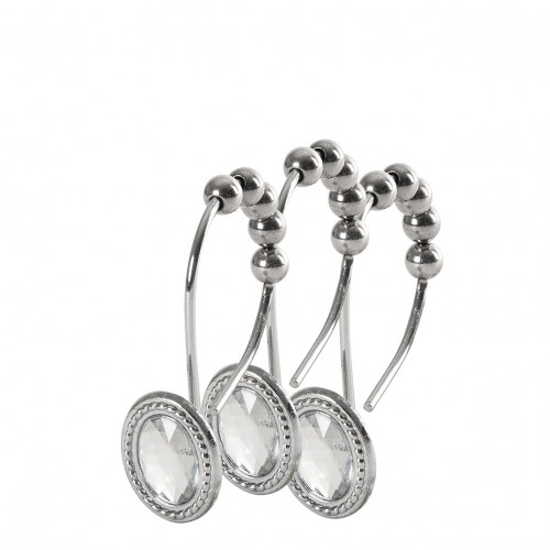 Caja de 12 anillos con estrás para cortina de ducha