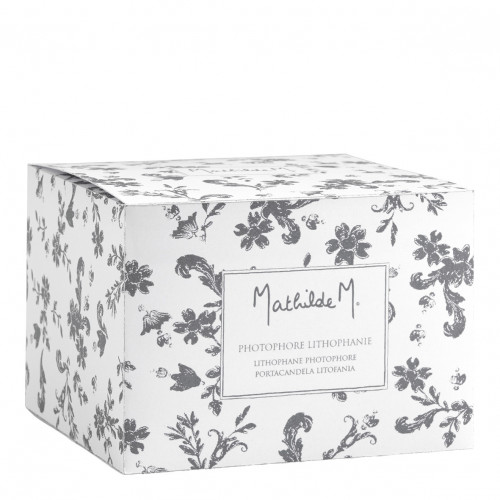 Portavelas de litofanía Arabescos en bizcocho de porcelana