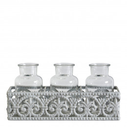 Conjunto de 3 pequenos vasos