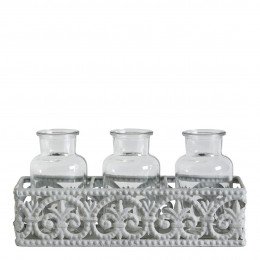 Conjunto de 3 pequenos vasos