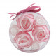 Set of 3 Camellias and 3 pink soapleaves - Rose Fragrance