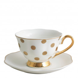 Tasse à thé Madame de Récamier - Pois dorés