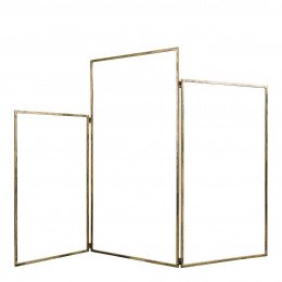 Centro de mesa em metal dourado