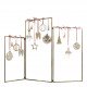 Centro de mesa em metal dourado