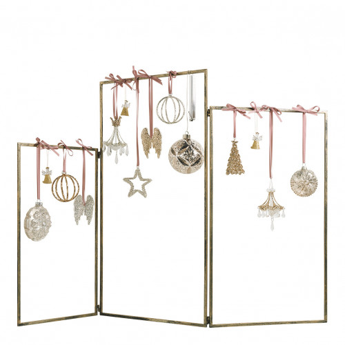 Centre de table en métal doré