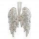 Set of 3 silver glittered decorations
