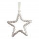 Set of 3 silver glittered decorations