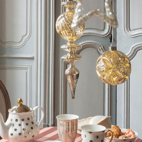 Luminous mercury-plated ball for hanging Luminous mercury-plated ball for hanging