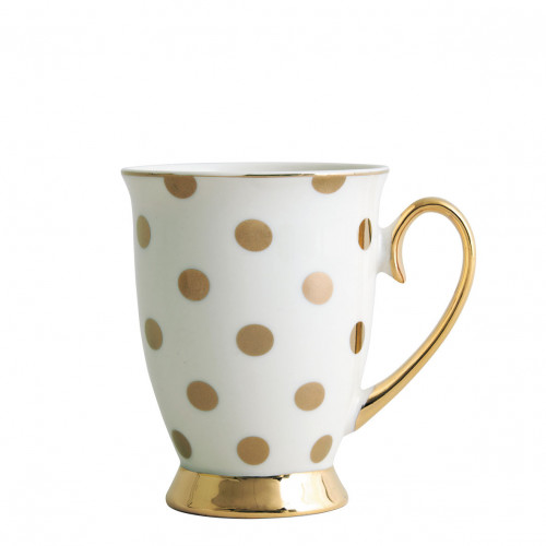 Madame de Récamier Mug - Golden Polka Dots