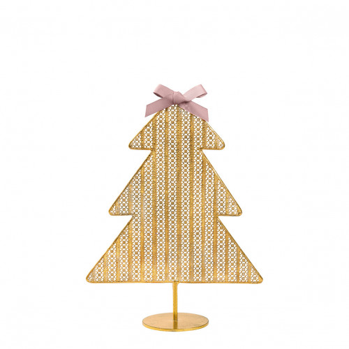 Árvore de Natal em metal dourado para pousar - Modelo pequeno
