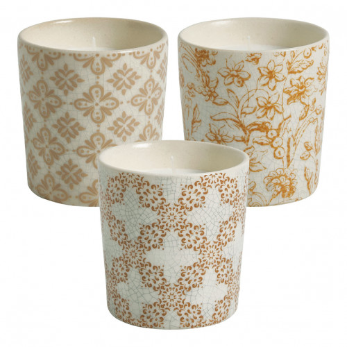 Set de 3 velas perfumadas Jardines de Sintra Ornamento 190 g - Citronela