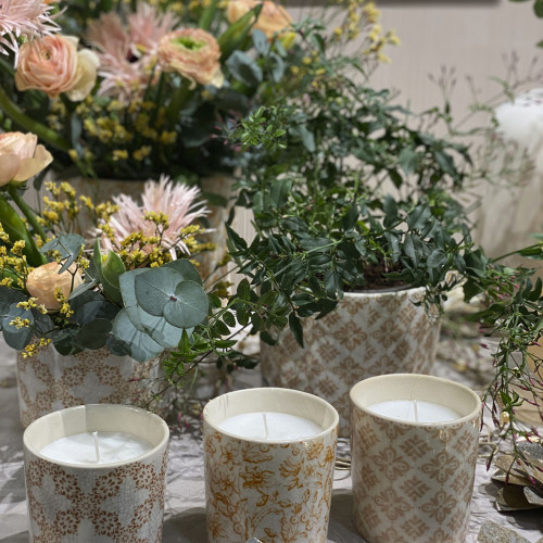 Set de 3 velas perfumadas Jardines de Sintra Ornamento 190 g - Citronela