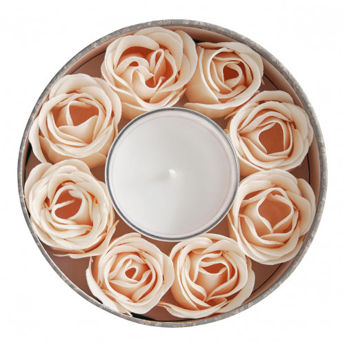 Coffret bougie et roses de savon parfumées Escale à Sintra - Fleur de Coton
