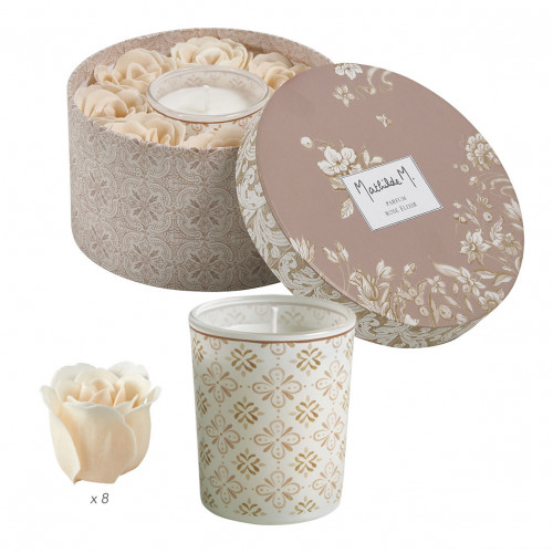 Coffret bougie et roses de savon parfumées Escale à Sintra - Rose Élixir