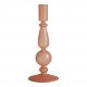 Set de 3 bougeoirs rose givré