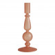 Set of 3 frosted pink candle holders