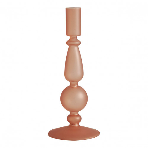 Set de 3 candelabros en rosa escarchado