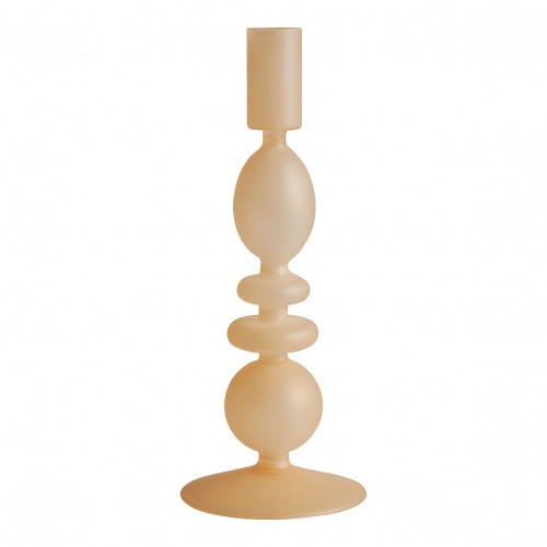 Set of 3 frosted beige candle holders Set of 3 frosted beige candle holders