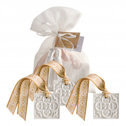 Sacchettino con 3 decorazioni profumate Escale à Sintra - Fleur de Mandarine