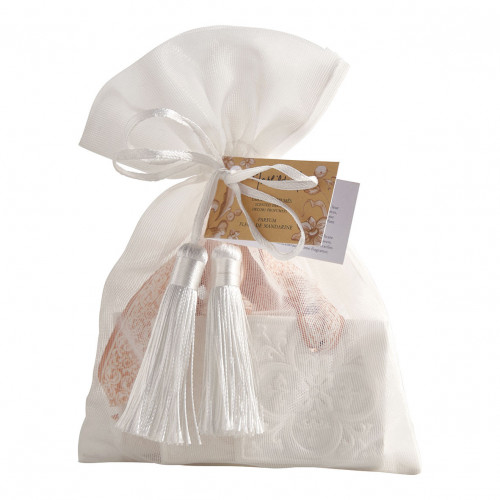 Sacchettino con 3 decorazioni profumate Escale à Sintra - Fleur de Mandarine