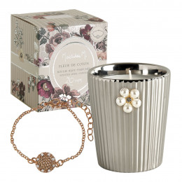 Bougie Bijou parfumée Célébrations Exquises 260 g - Fleur de Coton