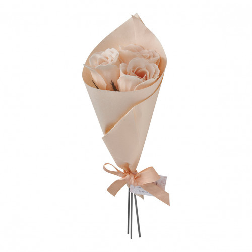 Bouquet of 3 nude soap roses - Rose Fragrance