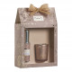 Conjunto de vela e spray de ambiente Festas Encantadas - Laranja Estrelada