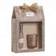 Conjunto de vela e spray de ambiente Festas Encantadas - Laranja Estrelada