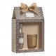 Coffret bougie et spray d'ambiance Fêtes Enchantées - Sapin Doré