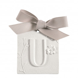 Décor parfumé lettre U - Fleur de Coton