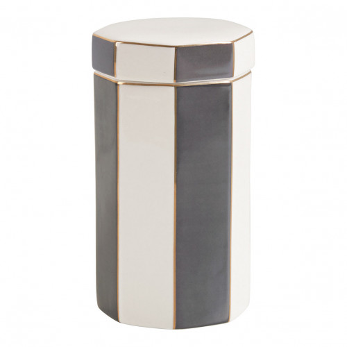 Bote para algodón Madame de Récamier de cerámica - Gris