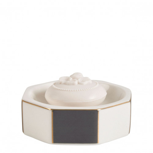 Portasapone Madame de Récamier in ceramica - Grigio