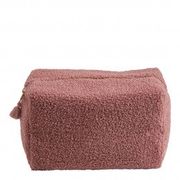 Trousse de toilette rectangulaire Bouclette rose - Grand modèle