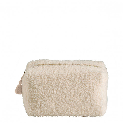 Neceser rectangular Bouclette crudo - Modelo pequeño