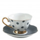Madame de Récamier Teapot and 2 Tea Cups Set - Grey