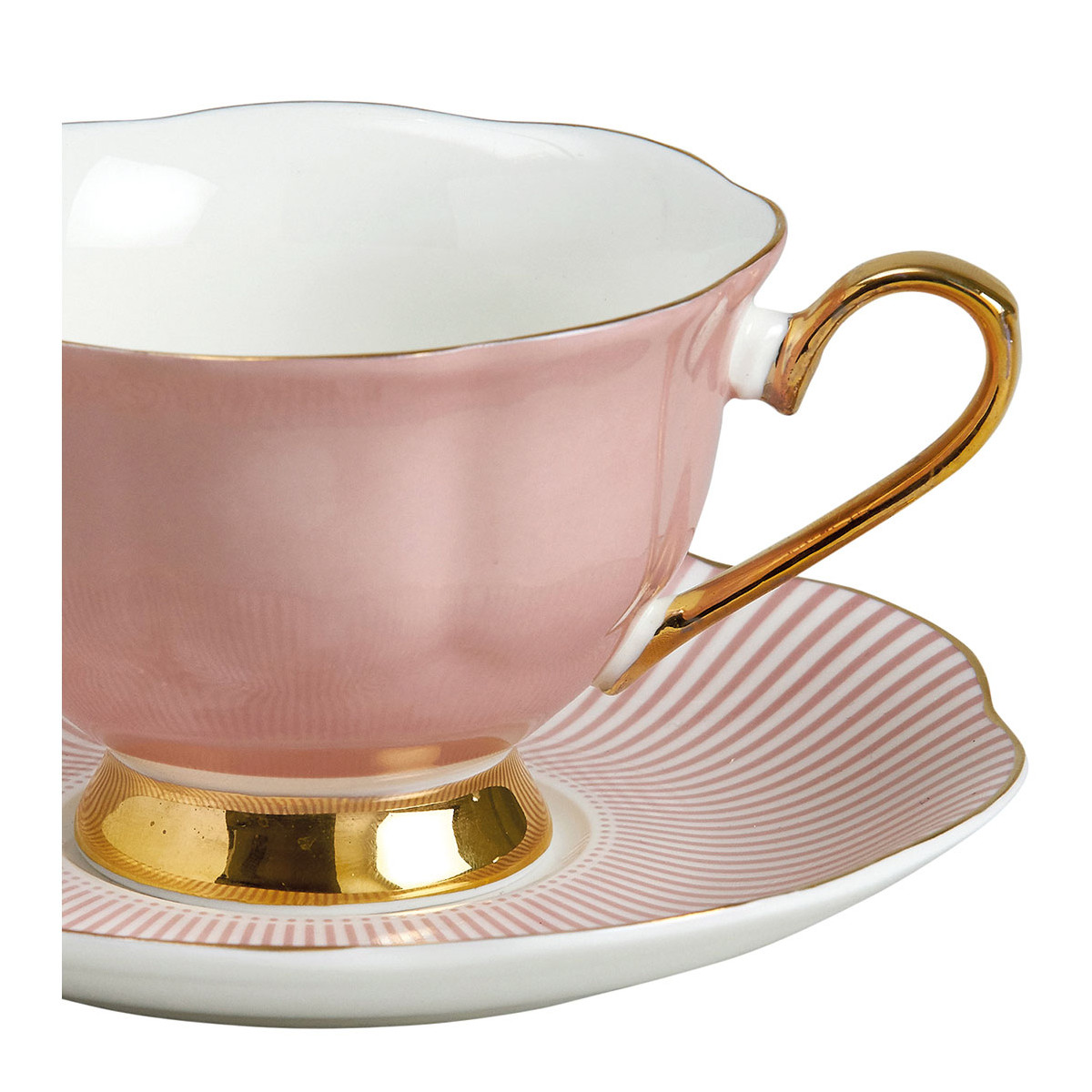 Tasse à thé Madame de Récamier pois rose
