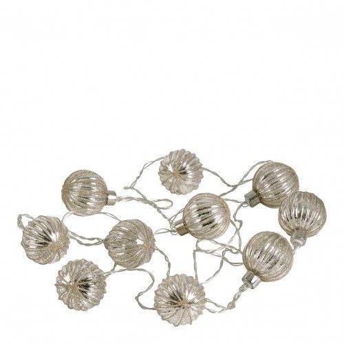 Silver Ball LED String Lights