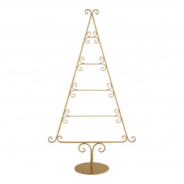 Árbol decorativo de metal dorado