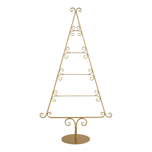 Árbol decorativo de metal dorado