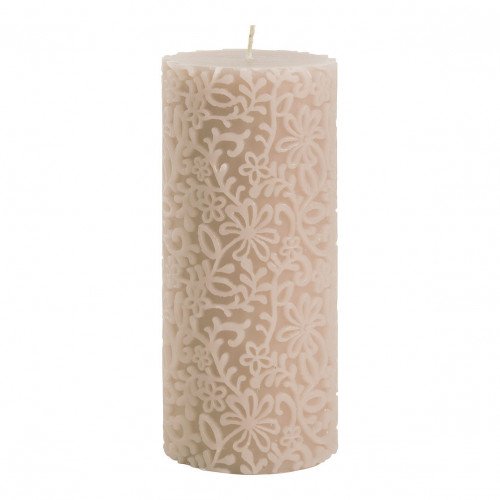 Vela decorativa perfumada Flor rosa - Modelo grande - A. 20 cm