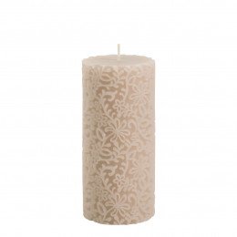 Decorative Candle Pink Flower - Small Model - H. 15 cm