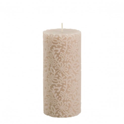 Vela decorativa Flor rosa - Modelo pequeno - A. 15 cm