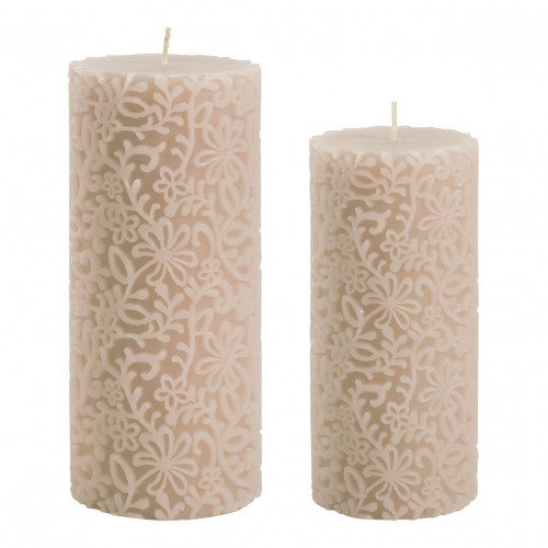 Decorative Candle Pink Flower - Small Model - H. 15 cm